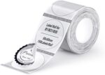NIIMBOT B1 Label Maker Tape, Self-Adhesive Label Sticker Round 1.97" x 1.97" (50×50 mm) 150 Labels/Roll, Black on Transparent, Labeling Replacement Compatible for NIIMBOT B1/B21/B3S Label Printer