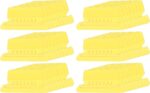 PATIKIL 3 Inch File Folder Labels, 48pcs File Folder Tabs with Inserts Labels Plastic Clear for Hanging File Binders Quick Identification Organizer, Yellow Slot