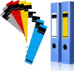 Pack of 50 Self-Adhesive Folder Labels, 19 × 3.6 cm Spine Labels in 5 Colors, Writable Spine Stickers for Lever Arch Folders, Office and School Organisation