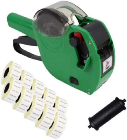 Panther™ PL-2612 Date Coding Gun Starter Pack with 15,000 White Permanent 'Expiry Date' Labels with Black Text