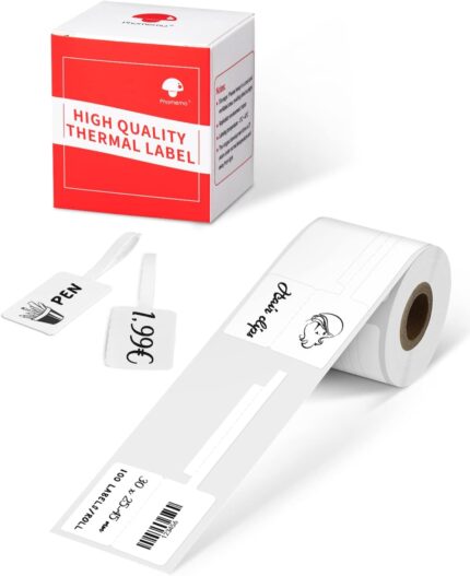 Phomemo Labels-Jewelry Price Label Compatible with M220/M120/M110/M200/M221/M250/M150 Label Printers, Thermal Labels Stickers Paper for Jewelry, Price, 1.18"x0.98"-1.77" (30x25-45mm 100 Labels/Roll