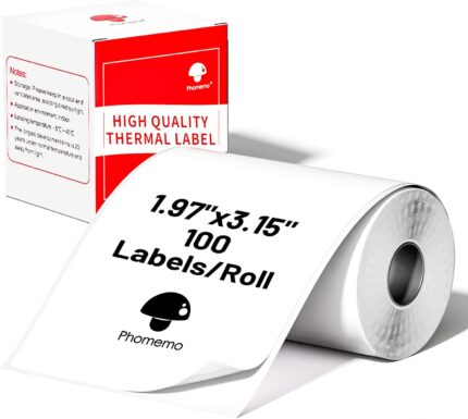 Phomemo Thermal Label - Self-Adhesive, 50mm*80mm, 100 White Labels/roll