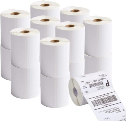 RBHK 20 Rolls 4×6 Direct Thermal Labels for Zebra Printer, 250 Blank Shipping Labels per Roll