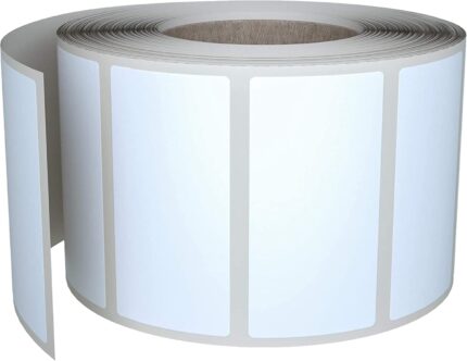 Royal Green Rectangular Color Coding Sticker Roll - Write On Labels for Folders, Organizing & More, 1.57" x 0.75" Stickers to Write On Name Tags for Office Supplies & Organization, 500-Pack (White).