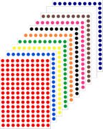 Sticky Dots 3000, Coloured Dot Stickers, 10mm Round Sticker with 10 Assorted Colours Circle Self Adhesive Labels for Event Activity Schools Coding DIY Crafts Gift