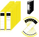 TIANLIN Folder Spine Labels Self-Adhesive Pack of 100 Folder Spine Stickers White Folder Spine Self-Adhesive Narrow 3.6 x 19 cm for Document Sorting and Item Marking