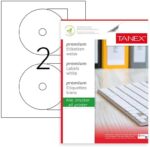 Tanex TW-3117CD Self-Adhesive Labels A4 11.7 cm White