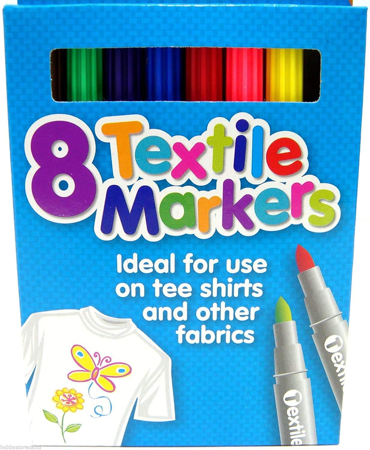 Tiger textile fabric markers – set of 8 assorted colours Tiger textile fabric markers – set of 8 assorted colours