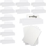 100 Pieces 2 Inch Insertable Self-Adhesive Clear Planner Tabs with Printable Inserts and File Folder Labels