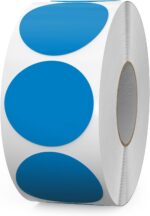 1000PCS Blue Round Labels 38mm Colour Coding Circle Stickers Vinyl Removable Waterproof Name Tags for Envelopes Sealing Bottle Jar