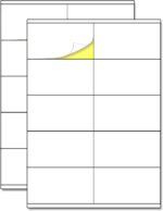 50 Sheets - White Sticky Labels Stickers, for Laser/Inkjet Printers - 10 per Sheet (A4), 105 x 57 mm