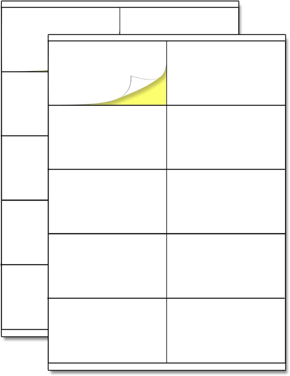 50 Sheets – White Sticky Labels Stickers, for Laser/Inkjet Printers – 10 per Sheet (A4), 105 x 57 mm 50 Sheets – White Sticky Labels Stickers, for Laser/Inkjet Printers – 10 per Sheet (A4), 105 x 57 mm