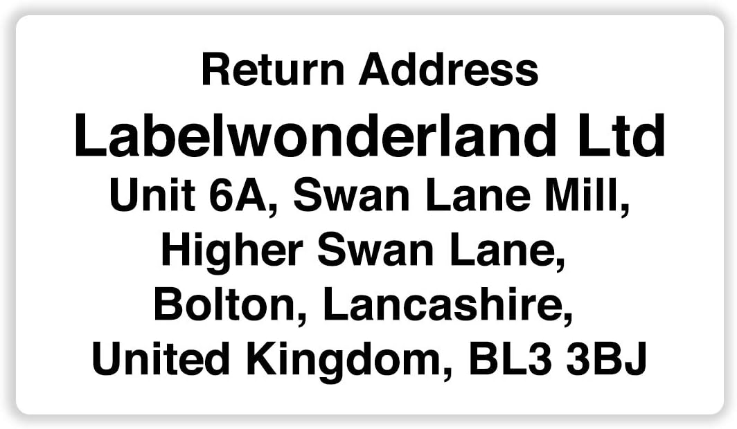 60 Personalised Custom mini Return Address Labels(38.1 x 20.2 mm) 60 self Adhesive White Labels per A4 Sheet 60 Personalised Custom mini Return Address Labels(38.1 x 20.2 mm) 60 self Adhesive White Labels per A4 Sheet