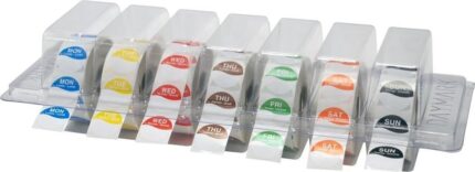 DAYMARK Days of the week labels with dispenser (all 7 days included 1000 labels per roll) Food rotational labeling
