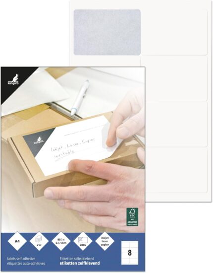 Ilk Kangaro Labels 991 x 67.7 mm Box 25 Sheets 8 Labels per Sheet