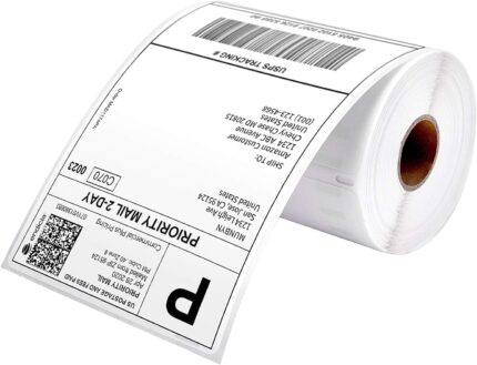 MUNBYN 4″x6″ Direct Thermal Shipping Label Compatible with DYMO LabelWriter 4XL 1744907,1755120, Perforated Postage Paper for MUNBYN, DYMO, Rollo, JADENS, Permanent Adhesive, 220 Labels/Roll