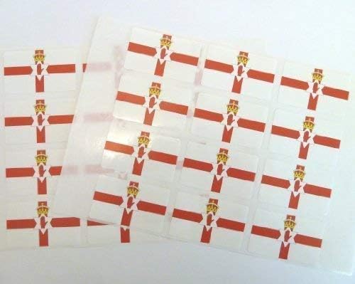 Pack of 24, 50x30mm, Northern Ireland Self-Stick Flag Stickers Ulster Banner Self-Adhesive Labels Pack of 24, 50x30mm, Northern Ireland Self-Stick Flag Stickers Ulster Banner Self-Adhesive Labels