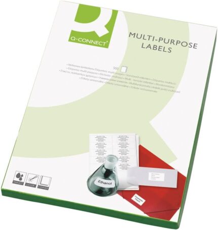 Q-Connect Multipurpose Copier Labels 105x148mm 4 Per Sheet White (2000 Pack) KF02246
