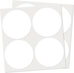 White 100 mm Round Stickers Self-Adhesive Circle Labels Color Coding Dot Decals for Office School Home Warehouse 40 Pieces