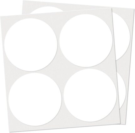 White 100 mm Round Stickers Self-Adhesive Circle Labels Color Coding Dot Decals for Office School Home Warehouse 40 Pieces